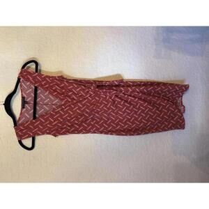 Banana Republic Petite Wrap Dress - Stylish Red Pattern - Size PXS